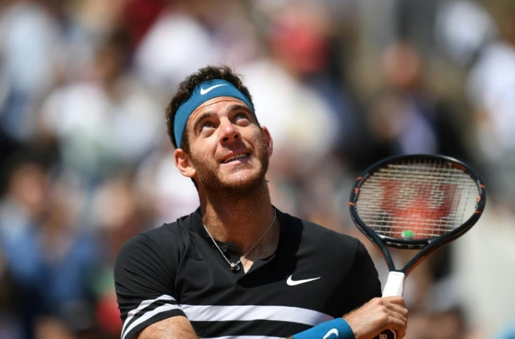 L'Argentin Juan Martin Del Potro après sa qualification en demi-finales de Roland-Garros, le 7 juin 2018