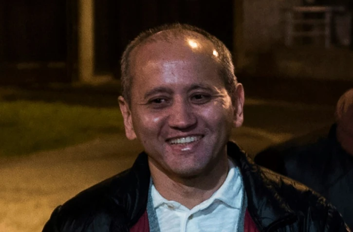 L'opposant kazakh Moukhtar Abliazov, le 9 décembre 2016, après sa libération à Fleury-Merogis