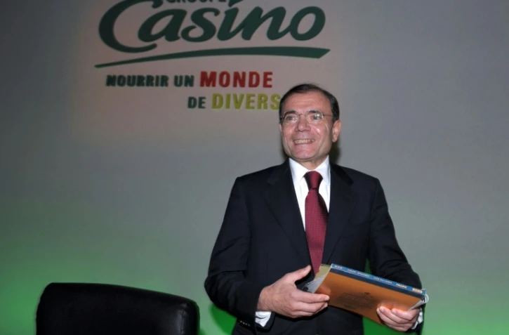 Jean-Charles Naouri lors de la présentation des résultats de Casino, à Paris le 12 février 2013