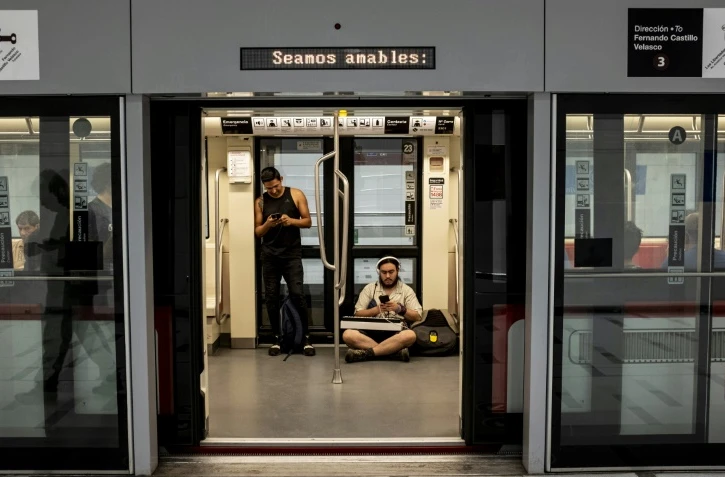 Dans le métro de Santiago du Chili, le 21 novembre 2019