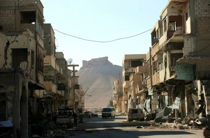 Une rue de Palmyre en Syrie, le 31 mars 2016
