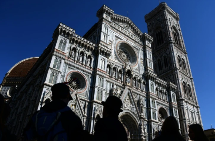 La cathédrale de Florence, située Piazza del Duomo, au coeur de la vieille ville de Florence, le 8 avril 2015