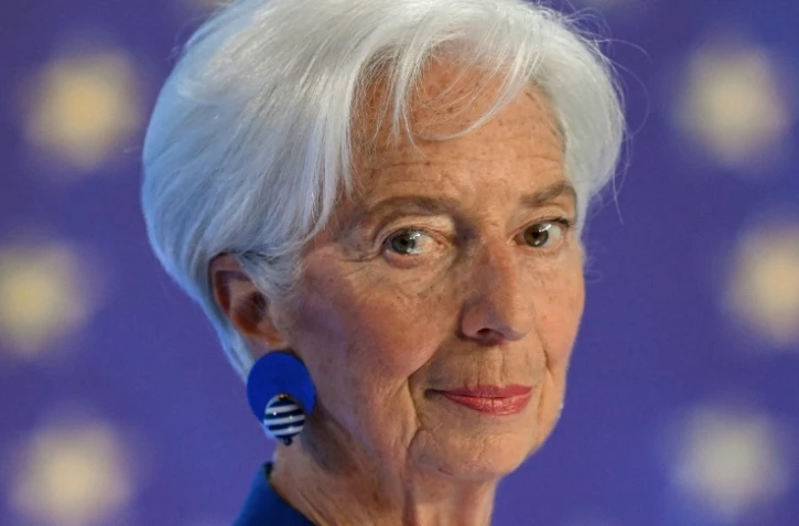 La présidente de la BCE Christine Lagarde lors d'une conférence de presse sur la politique monétaire de la zone euro à Francfort, le 11 juin 2026
