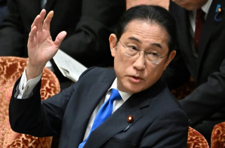 Le Premier ministre japonais Fumio Kishida, le 5 juin 2024 pendant une séance de questions au Parlement