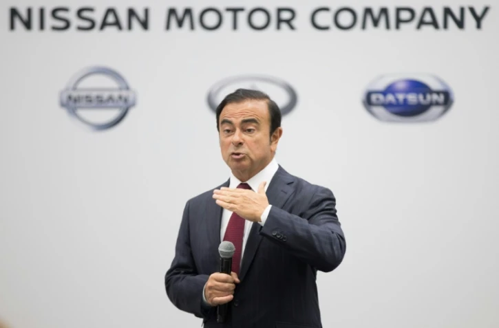 Le PDG de l'alliance  Renault- Nissan-Mitsubishi Motors Carlos Ghosn, lors d'une conférence de presse à Detroit, aux États-Unis, le 11 janvier 2016