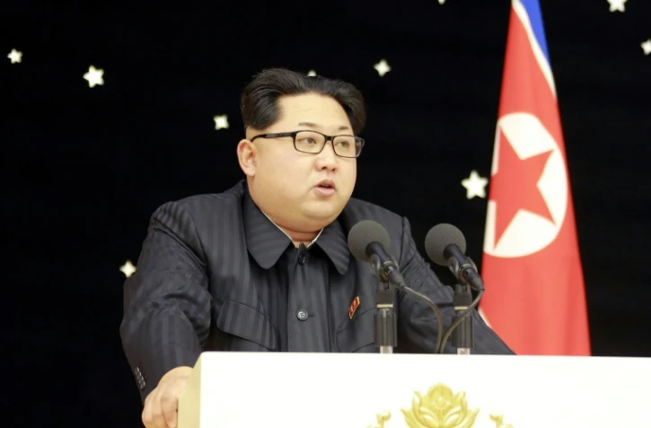 Le dirigeant nord-coréen, Kim Jong-Un,à Pyongyang le 13 février 2016