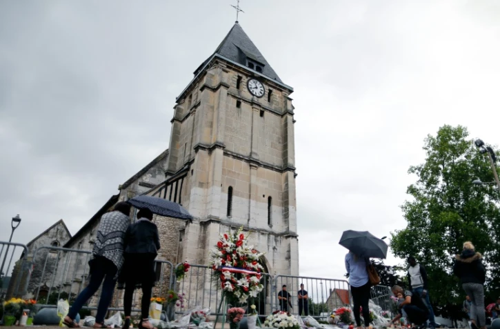 L'église de Saint-Etienne-du-Rouvray le 27 juillet 2016