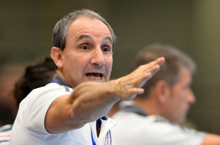 Alain Portes, alors sélectionneur des Bleues, le 16 décembre 2015 à Kolding (Danemark) face au Pays-Bas pendant le Mondial-2015