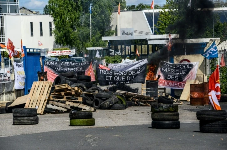 L'usine de Whirlpool à Amiens (Somme), le 25 avril 2017