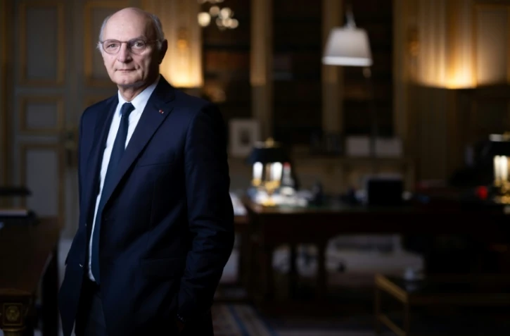 Le ministre de la Justice Didier Migaud le 18 octobre 2024 dans son bureau à Paris