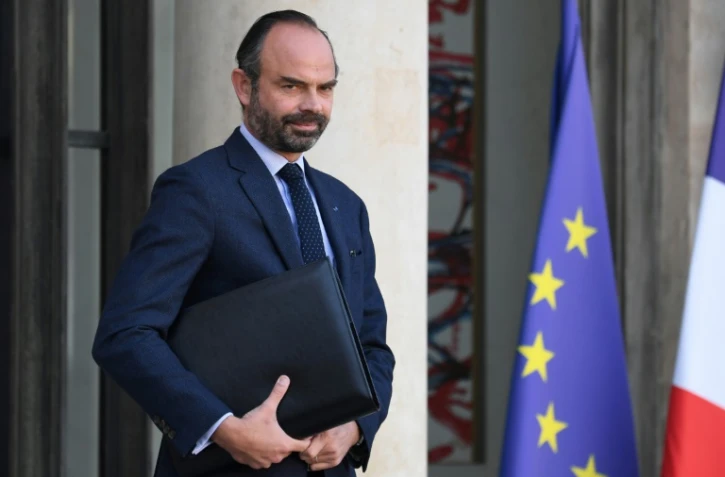 Le Premier ministre Edouard Philippe sur le perron de l'Elysée, le 21 novembre 2018 à Paris