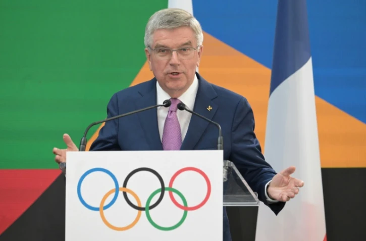 Le présiden du CIO Thomas Bach, le 26 juillet 2023 à Paris, à un an des JO de Paris-2024