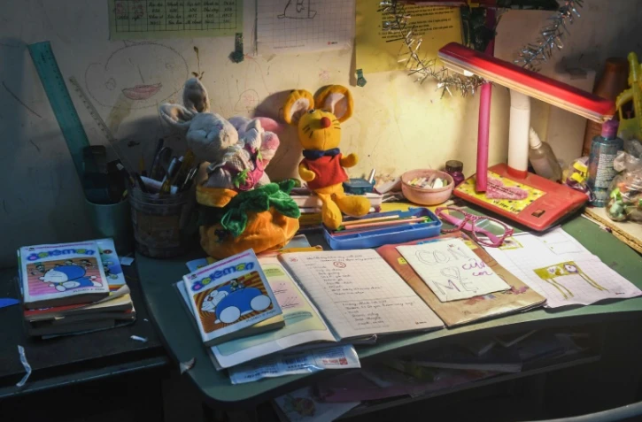 Chambre d'une fillette vietnamienne de 8 ans, victime d'agression sexuelle, à Hanoi, le 14 mars 2017