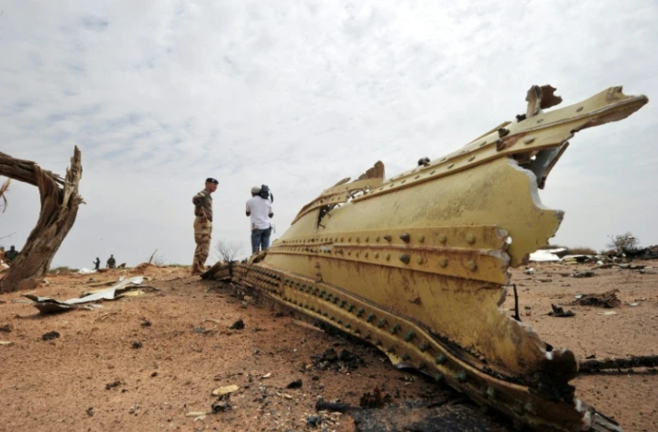 Des débris du vol Air Algérie AH5017, à Gossi au Mali, le 26 juillet 2014