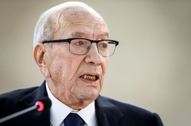 Le président tunisien Béji Caïd Essebsi à Genève, le 25 février 2019