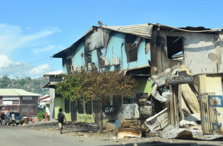 Dans les rues de Honiara, la capitale des îles Salomon, le 27 novembre 2021