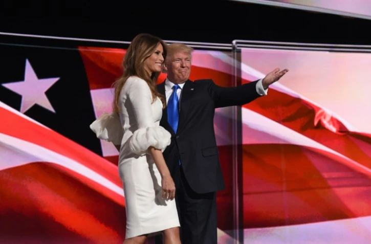 Donald Trump et son épouse Melania Trump lors de la convention républicaine le 18 juillet 2016 à Cleveland