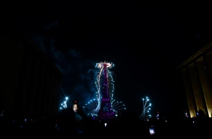 Feu d'artifice du 14-Juillet 2023 à la Tour Eiffel, à Paris