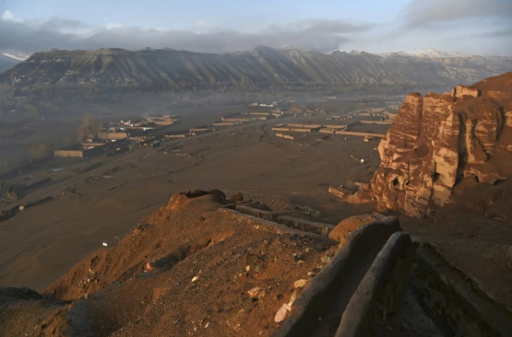 Vue de la ville de Bamiyan, le 14 mars 2021 en Afghanistan