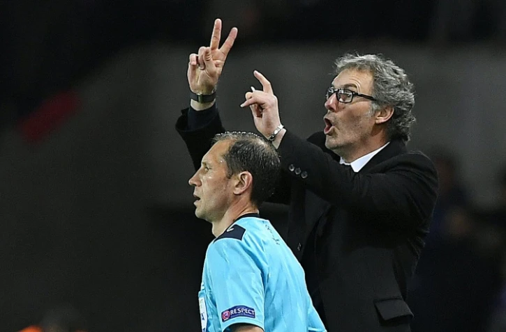 L'entraîneur du PSG Laurent Blanc lors du quart aller de Ligue des champions face à Manchester City, le 6 avril 2016 au Parc des Princes