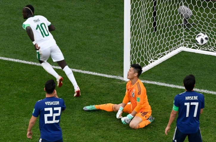 Le capitaine Sadio Mané a lancé le Sénégal en ouvrant le score contre le Japon à Ekaterinbourg, le 24 juin 2018