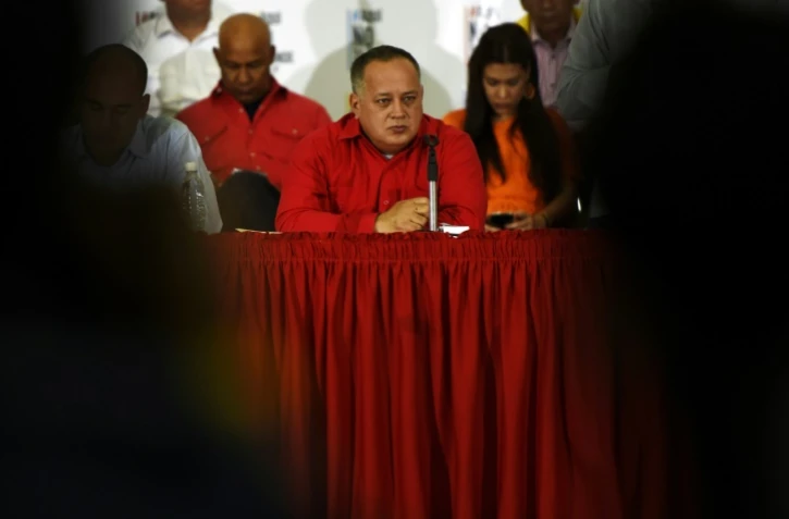 Le député, numéro 2 du régime venezuelien Diosdado Cabello, à Caracas le 23 mai 2016