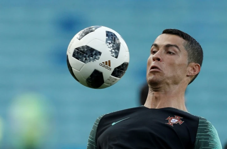 Cristiano Ronaldo à l'entraînement, le 14 juin 2018 à Sotchi