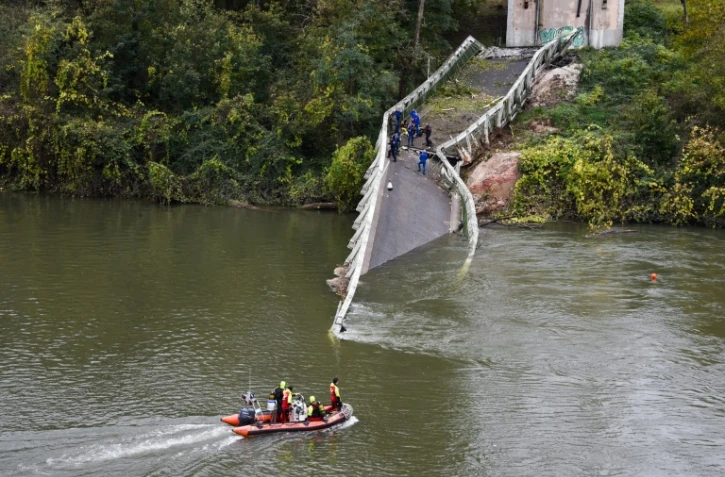 Le pont de Mirepoix-sur-Tarn, près de Toulouse, qui s'est effondré le 18 novembre 2019