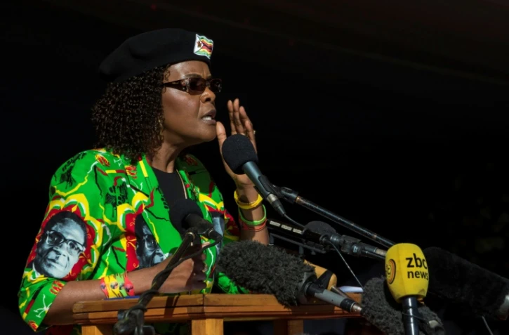 La Première dame du Zimbabwe Grace Mugabe à Marondera, au Zimbabwe, le 2 juin 2017
