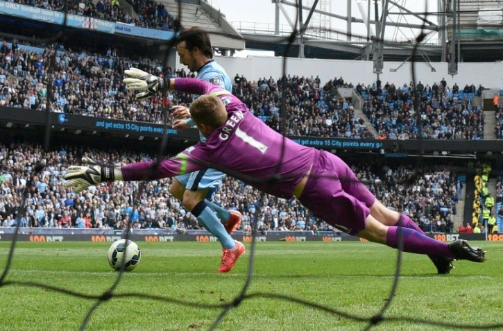Le gardien anglais Robert Green lors d'un match avec les Queens Park Rangers face à Manchester City, le 10 mai 2015 à Manchester