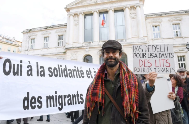 L'agriculteur Cédric Herrou devant le palais de justice de Nice, le 4 janvier 2017