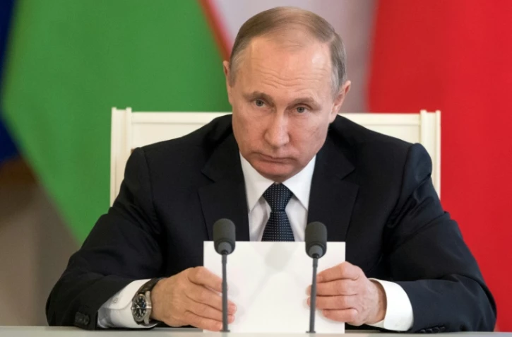 Le président russe Vladimir Poutine, le 5 avril 2017 au Kremlin, à Moscou