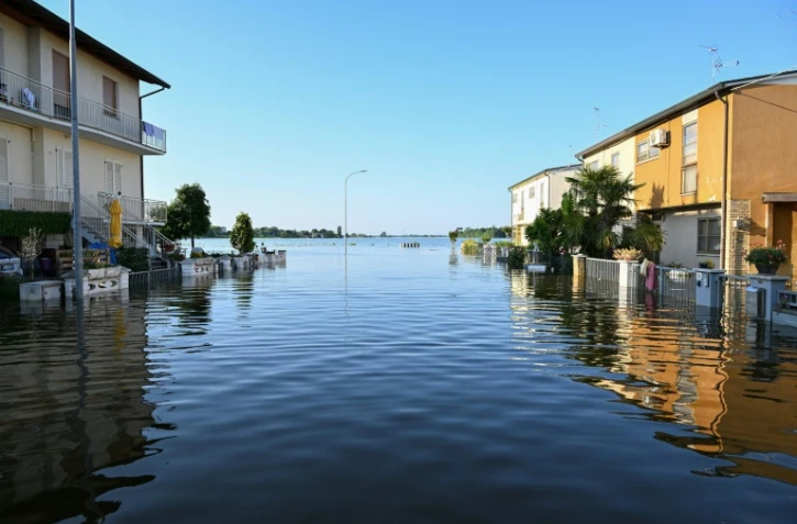 Un quartier inondé de Conselice, en Italie, le 21 mai 2023