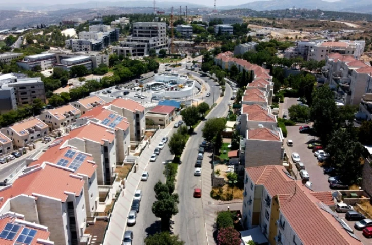 Vue de la colonie israélienne d?Ariel en Cisjordanie occupée, le 1er juillet 2020