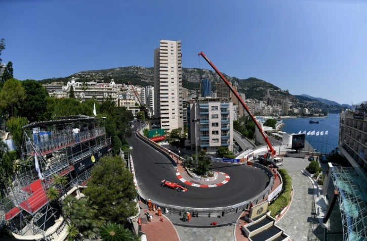 Le Finlandais Kimi Räikkönen (Ferrari) lors de la séance d'essais libres en vue du GP de Monaco, le 27 mai 2017