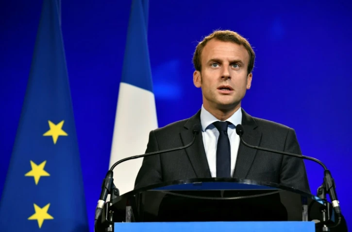 Emmanuel Macron lors de la cérémonie de passation de pouvoirs le 31 août 2016 à Bercy à Paris