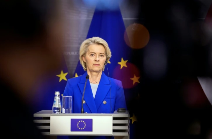 La présidente de la Commission européenne, Ursula von der Leyen, à Riga, le 29 août 2025