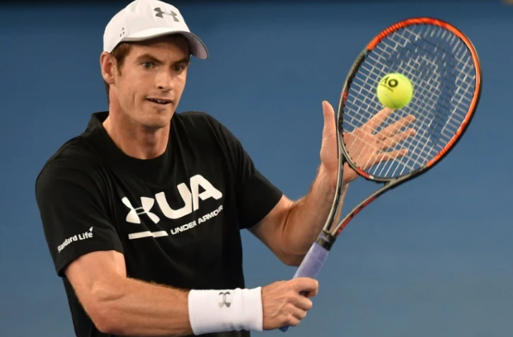 Andy Murray, le 13 janvier 2017 à Melbourne lors d'une séance d'entraînement pour l'Open d'Australie