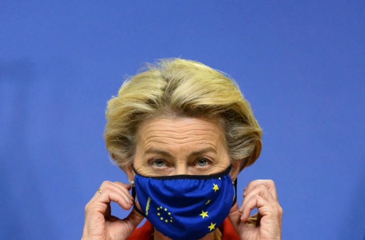 La présidente de la Commission européenne, Ursula von der Leyen le 1er octobre 2020 avant un sommet européen à Bruxelles