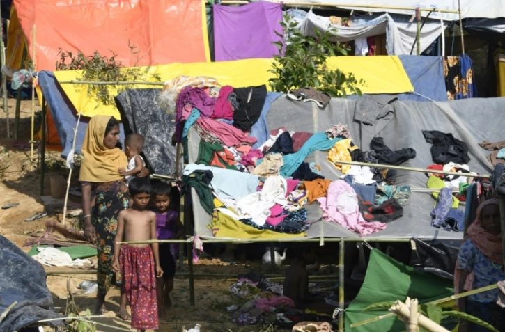 Des Rohingyas dans un camp de réfugiés, le 16 septembre 2017 à Cox's Bazar au Bangladesh 