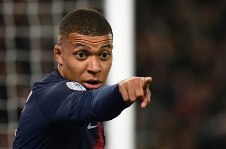L'attaquant du PSG Kylian Mbappé, le 7 avril 2019 au Parc des Princes
