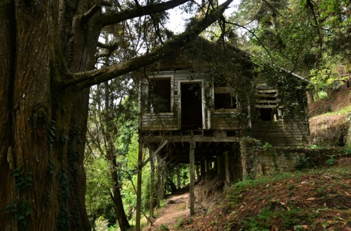 Une maison abandonnée ayant appartenu aux responsables d'une mine d'or et d'argent américaine fermée en 1954 à San Juancito, le 4 février 2020 au Honduras