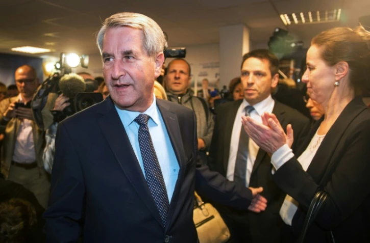 Philippe Richert des Républicains au siège du parti à Strasbourg le 6 décembre 2015