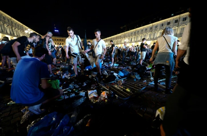La place San Carlo de Turin, théâtre d'un mouvement de panique, le 3 juin 2017 