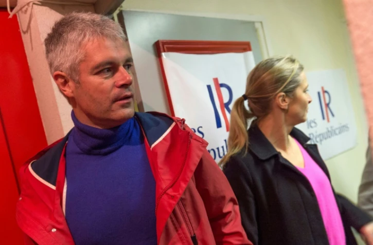 Laurent Wauquiez, candidat à la présidence des Républicains (LR), après avoir voté au Puy-en-Velay, le 10 décembre 2017   