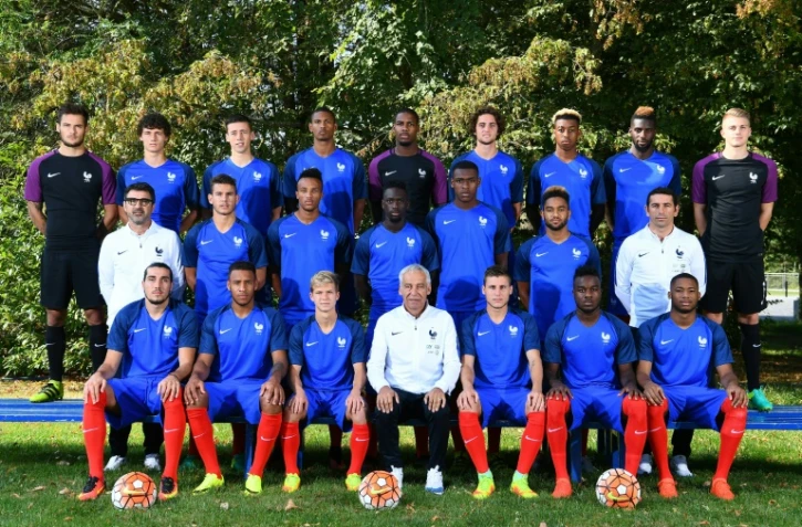 L'équipe de France Espoirs au centre national du football de Clairefontaine, le 30 août 2016