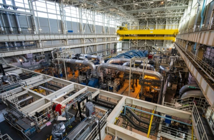 Vue intérieure du réacteur de troisième génération EPR de Flamanville, dans le nord-ouest de la France, le 14 juin 2022