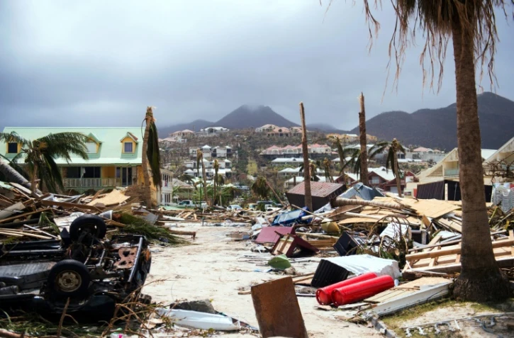 Les dégâts provoqués par le passage de l'ouragan Irma, le 7 septembre 2017 sur l'île de Saint-Martin
