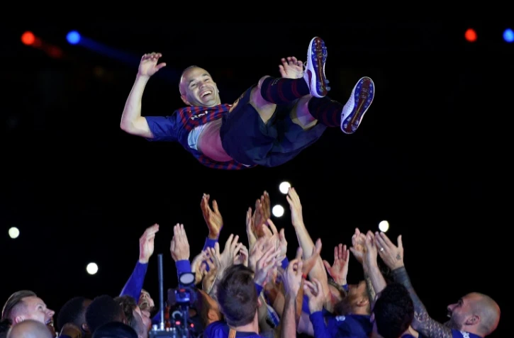 Le milieu de terrain du FC Barcelone lors de ses adieux le 20 mai 2018 au Camp Nou