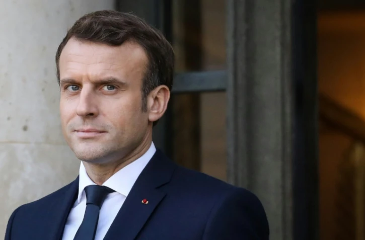 Le président de la République Emmanuel Macron accueille un sommet sur l'Ukraine à Paris, le 9 décembre 2019, en pleine contestation sociale contre son projet de réforme des retraites 